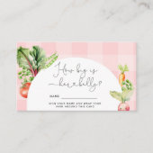 Gemüse Rosa Gingham wie große Mama's Bauch Begleitkarte (Vorderseite)