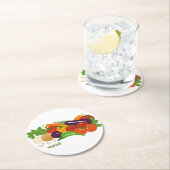 Gemüse Runder Pappuntersetzer (Vor Ort)