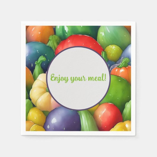 Gemüse Serviette (Vorderseite)