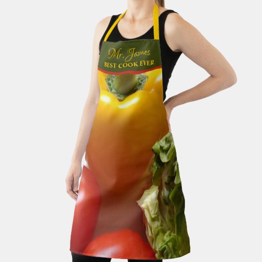 Gemüse Tomaten Bester Koch je Name Funny hinzufüge Schürze (InSitu)