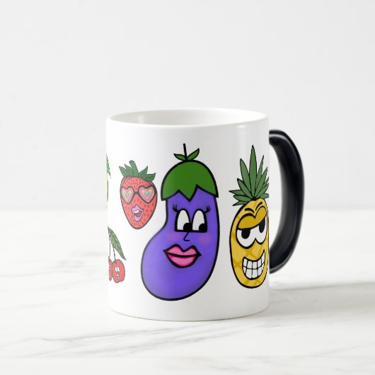 Gemüse und Früchte Verwandlungstasse (VorderseiteRechts)