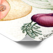 Gemüse- und Fruchtwasserfarbe Poster (Ecke)