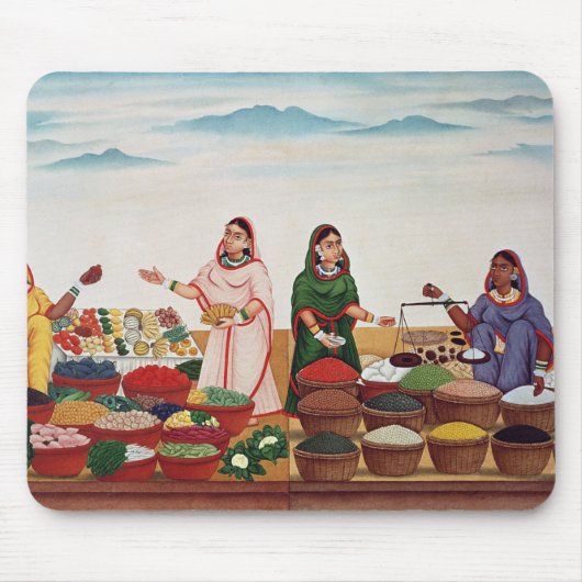 Gemüse-und Gewürz-Markt bei Benares, c.1840 (gou Mousepad (Vorne)