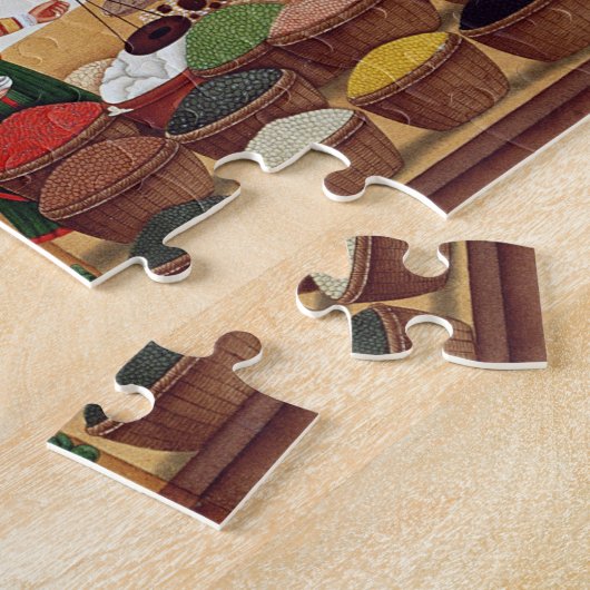 Gemüse-und Gewürz-Markt bei Benares, c.1840 (gou Puzzle (Seite)