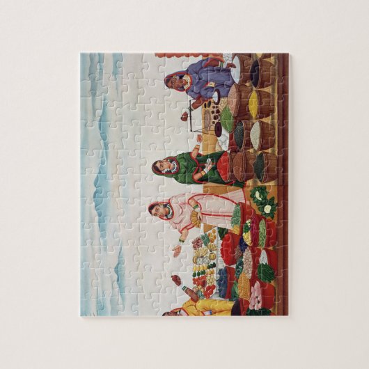 Gemüse-und Gewürz-Markt bei Benares, c.1840 (gou Puzzle (Vertikal)