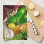 Gemüse und Kräuter Bio Naturfrische Lebensmittel Handtuch (Viertel Falte)