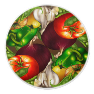 Gemüse und Kräuter Bio Naturfrische Lebensmittel Keramikknauf