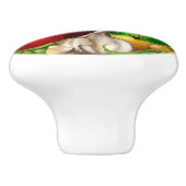 Gemüse und Kräuter Bio Naturfrische Lebensmittel Keramikknauf (Seitenansicht)