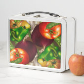 Gemüse und Kräuter Bio Naturfrische Lebensmittel Metall Lunch Box (Beispiel)