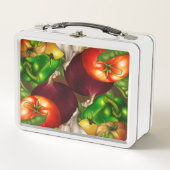 Gemüse und Kräuter Bio Naturfrische Lebensmittel Metall Lunch Box (Vorderseite)
