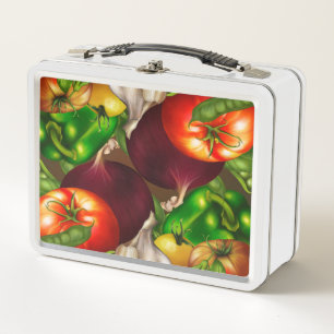Gemüse und Kräuter Bio Naturfrische Lebensmittel Metall Lunch Box