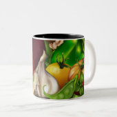 Gemüse und Kräuter Bio Naturfrische Lebensmittel Zweifarbige Tasse (VorderseiteRechts)