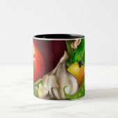 Gemüse und Kräuter Bio Naturfrische Lebensmittel Zweifarbige Tasse (Mittel)