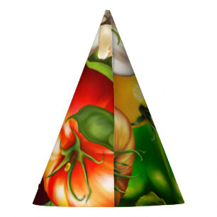 Gemüse und Kräuter Bio Natürliches Gemüse Essen Partyhütchen