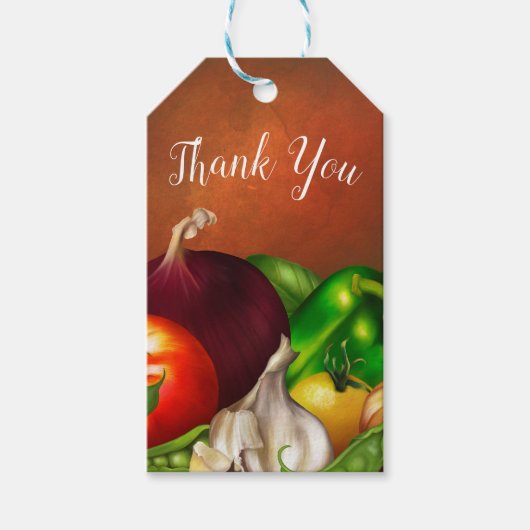 Gemüse und Kräuter Bio Naturvegetation Lebensmitte Geschenkanhänger (Vorderseite)