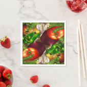 Gemüse und Kräuter Bio Naturvegetation Lebensmitte Serviette (Beispiel)