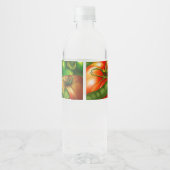 Gemüse und Kräuter Bio Naturvegetation Lebensmitte Wasserflaschenetikett (Rückseite)
