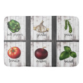 Gemüse und Kräuter Rustikale Moderne Bauernhof Badematte (Vorderseite)