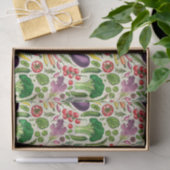 Gemüse- und Kräutergarten Ernte auf cremeweiß Seidenpapier (Geschenk)