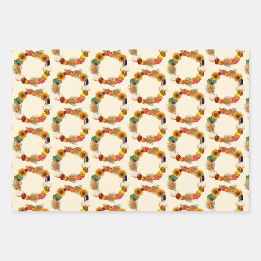 Gemüse und Obst Geschenkpapier Set (Vorderseite)