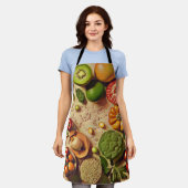 Gemüse und Obst Überdrucke Schürze (Getragen)