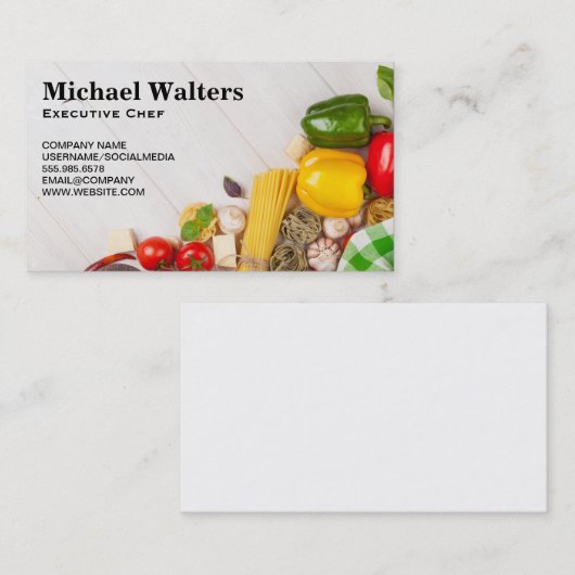 Gemüse und Teigwaren Visitenkarte (Vorne/Hinten)