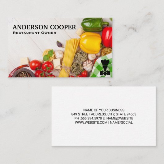 Gemüse und Teigwaren Visitenkarte (Vorne/Hinten)