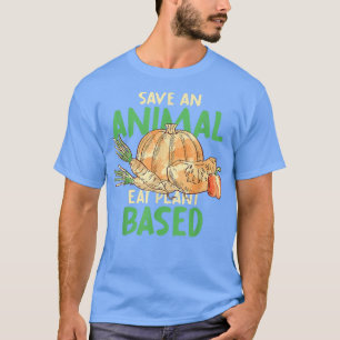 Gemüse Veggie Rette eine tierische Pflanze V T-Shirt