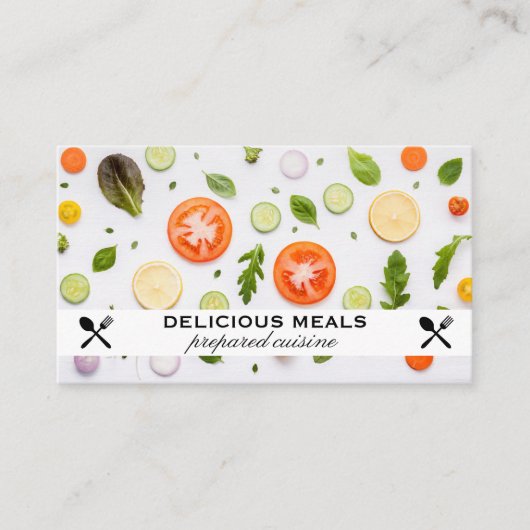 Gemüse | Visitenkarte für Lebensmittelmuster (Vorderseite)