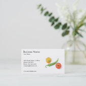 Gemüse-Visitenkarte-Schablone Visitenkarte (Stehend Vorderseite)