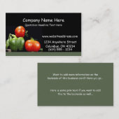 Gemüse-Visitenkarten Visitenkarte (Vorne/Hinten)