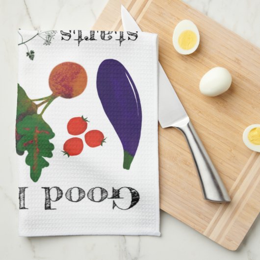 Gemüse vom Gartenteetuch Geschirrtuch (Viertel Falte)