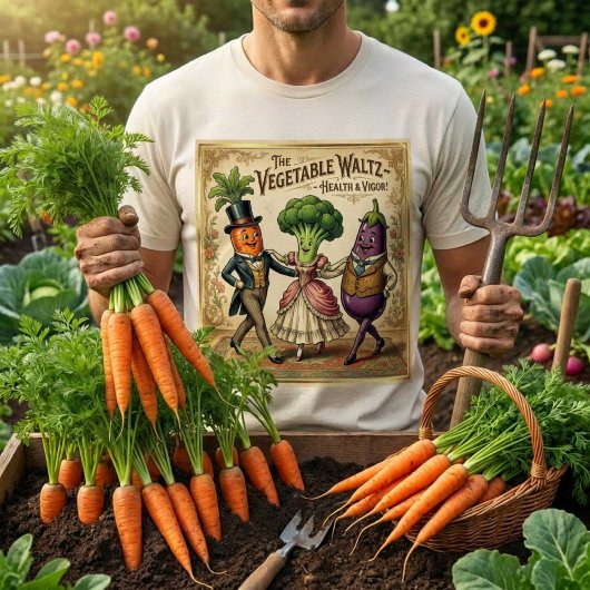 Gemüse Walzer Tanzendes Gemüse Antikes Viktorianis T-Shirt