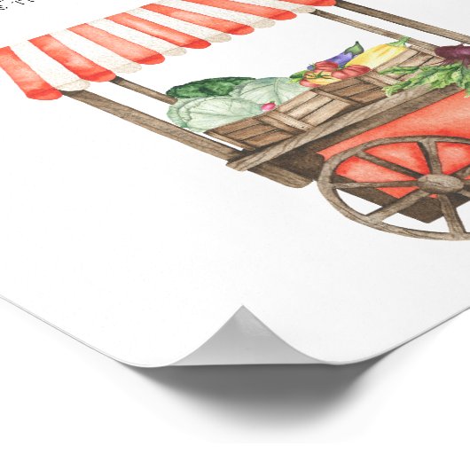 Gemüse - Wie groß ist der Bauch der Mama Poster (Ecke)