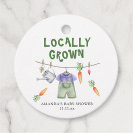 Gemüseanbau Aquarell Babydusche Geschenkanhänger