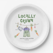 Gemüseanbau Aquarell Babydusche Pappteller (Vorderseite)
