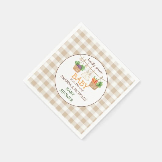 Gemüseanbau Bauern Markt Kinderdusche Serviette (Ecke)