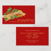 Gemüsebauernhof-Markt-Landwirtschafts-Visitenkarte Visitenkarte (Vorne/Hinten)