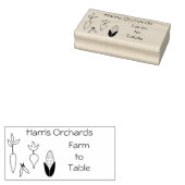 Gemüsebauernhof zum Tisch Briefmarke Gummistempel (Stempel)