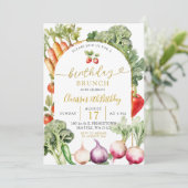 Gemüsebauernmarkt Geburtstagsfeier Einladung (Stehend Vorderseite)