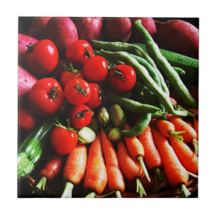 Gemüsebild aus dem vegetarischen Garten Fliese
