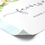 Gemüseblauer Babydusche Favoriten Poster (Ecke)