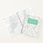 Gemüsedoodle Kontur Kochbuch Kochbuch Rezept Notizblock (Innenseite)