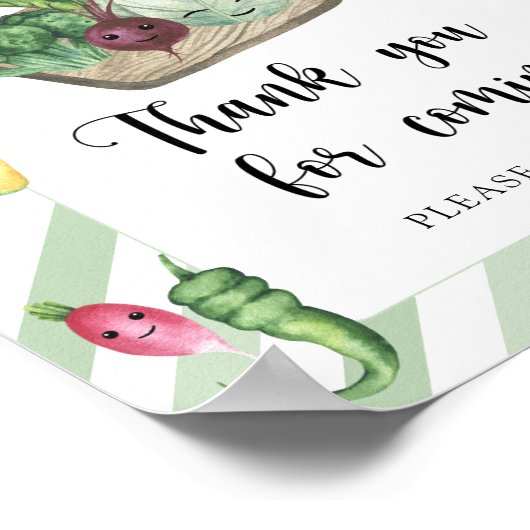 Gemüsedusche - Danke, dass Sie kommen Poster (Ecke)