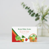 Gemüseentwurfs-Visitenkarte Visitenkarte (Stehend Vorderseite)