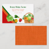 Gemüseentwurfs-Visitenkarte Visitenkarte (Vorne/Hinten)