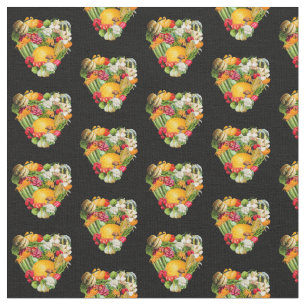 Gemüseernte Herz Stoff