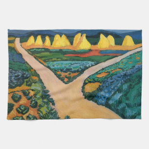 Gemüsefelder von August Macke, Vintage Fine Art Geschirrtuch