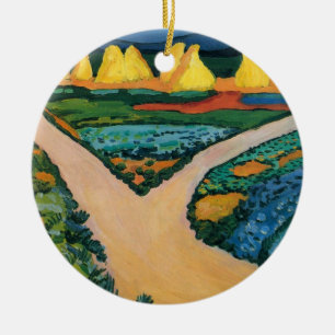 Gemüsefelder von August Macke, Vintage Fine Art Keramik Ornament