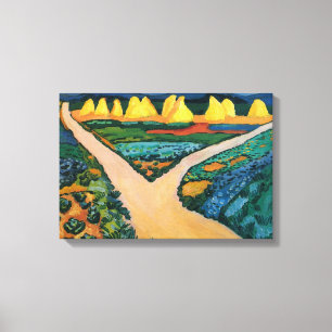 Gemüsefelder von August Macke, Vintage Fine Art Leinwanddruck